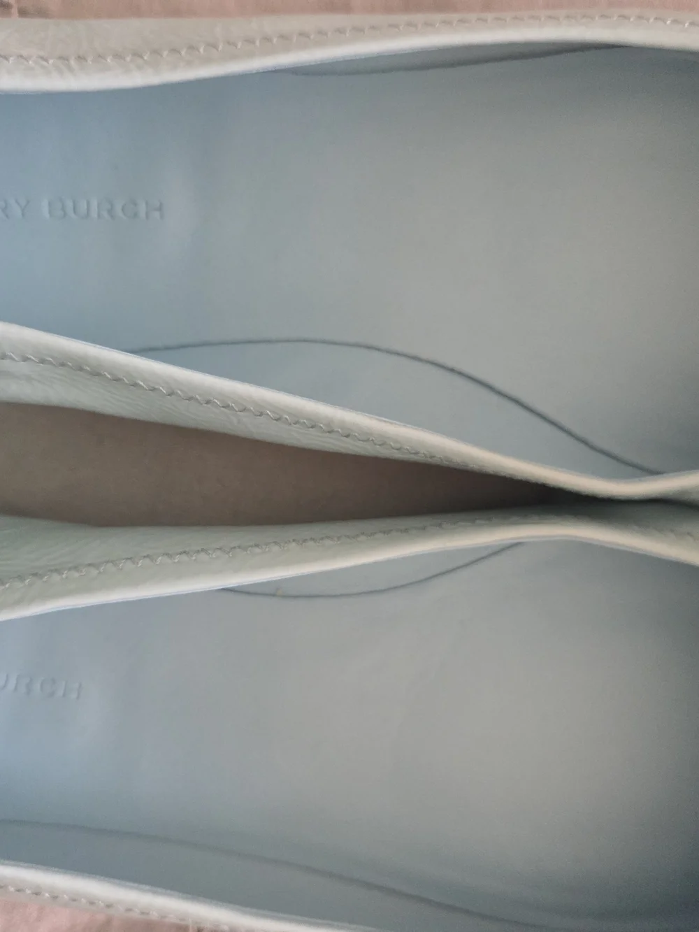 Tory Burch Light Blue Leather Ballet Flats - Picture 6 of 8